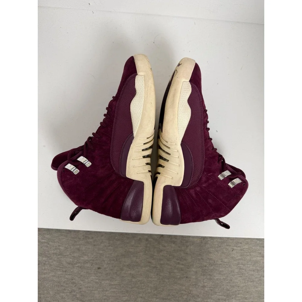Air Jordan 12 Retro Bordeaux Burgundy Suede Mens Size 8 Shoes 130690-617